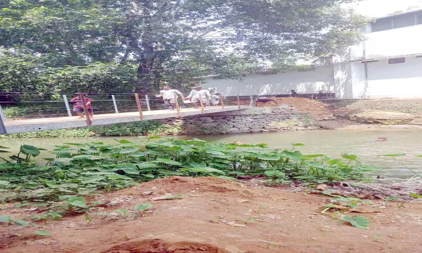മൂന്ന് പതിറ്റാണ്ടായിട്ടും നടപടിയില്ല; മംഗല്യക്കടവിൽ നാട്ടുകാർ പാലം നിർമിച്ചു മൂന്ന് പതിറ്റാണ്ടായിട്ടും നടപടിയില്ല; മംഗല്യക്കടവിൽ നാട്ടുകാർ പാലം നിർമിച്ചു