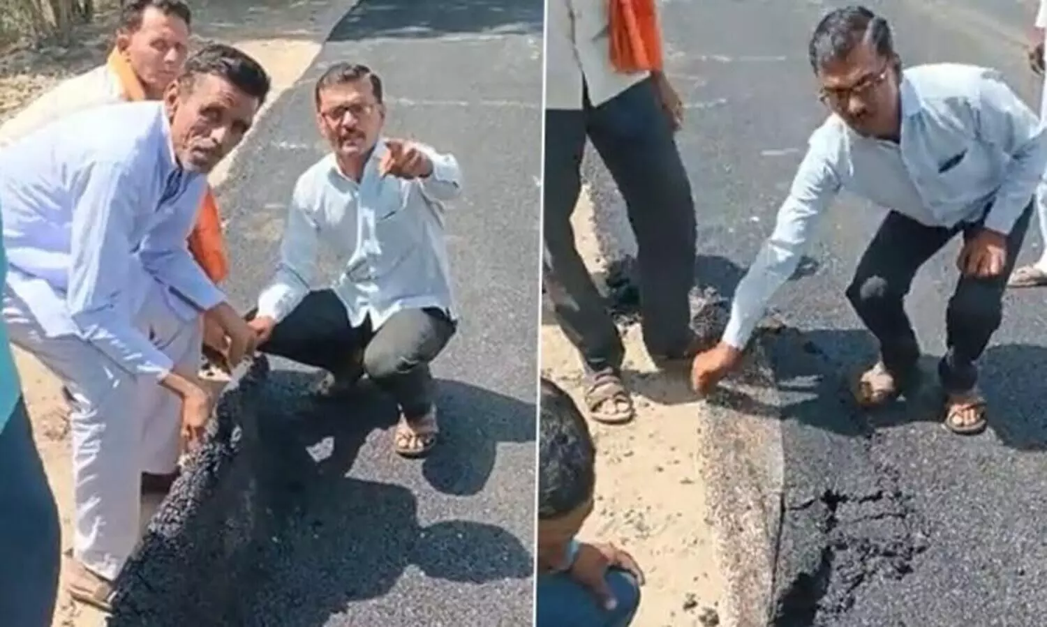 Maharashtra Villagers Exposing Poor-quality Road
