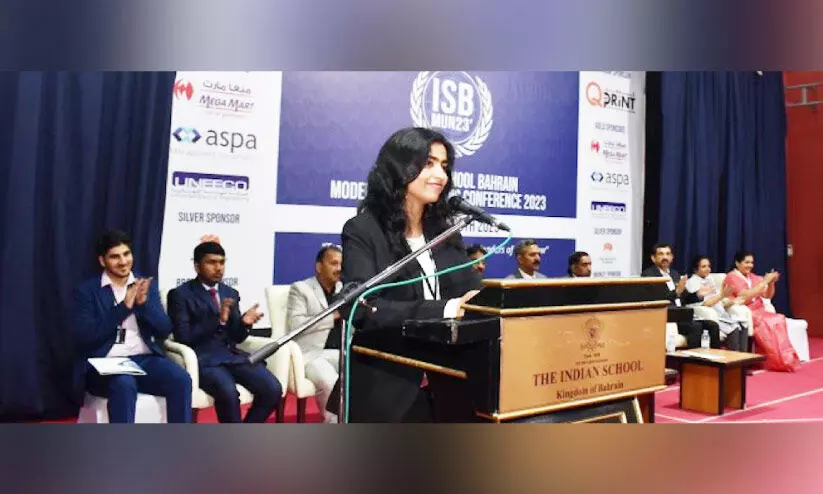 ഇന്ത്യൻ സ്കൂളിൽ മാതൃകാ യു.എൻ സമ്മേളനം സംഘടിപ്പിച്ചു ഇന്ത്യൻ സ്കൂളിൽ മാതൃകാ യു.എൻ സമ്മേളനം സംഘടിപ്പിച്ചു