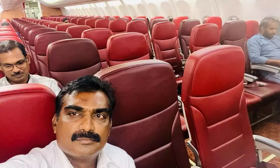 Air India Express flight is empty