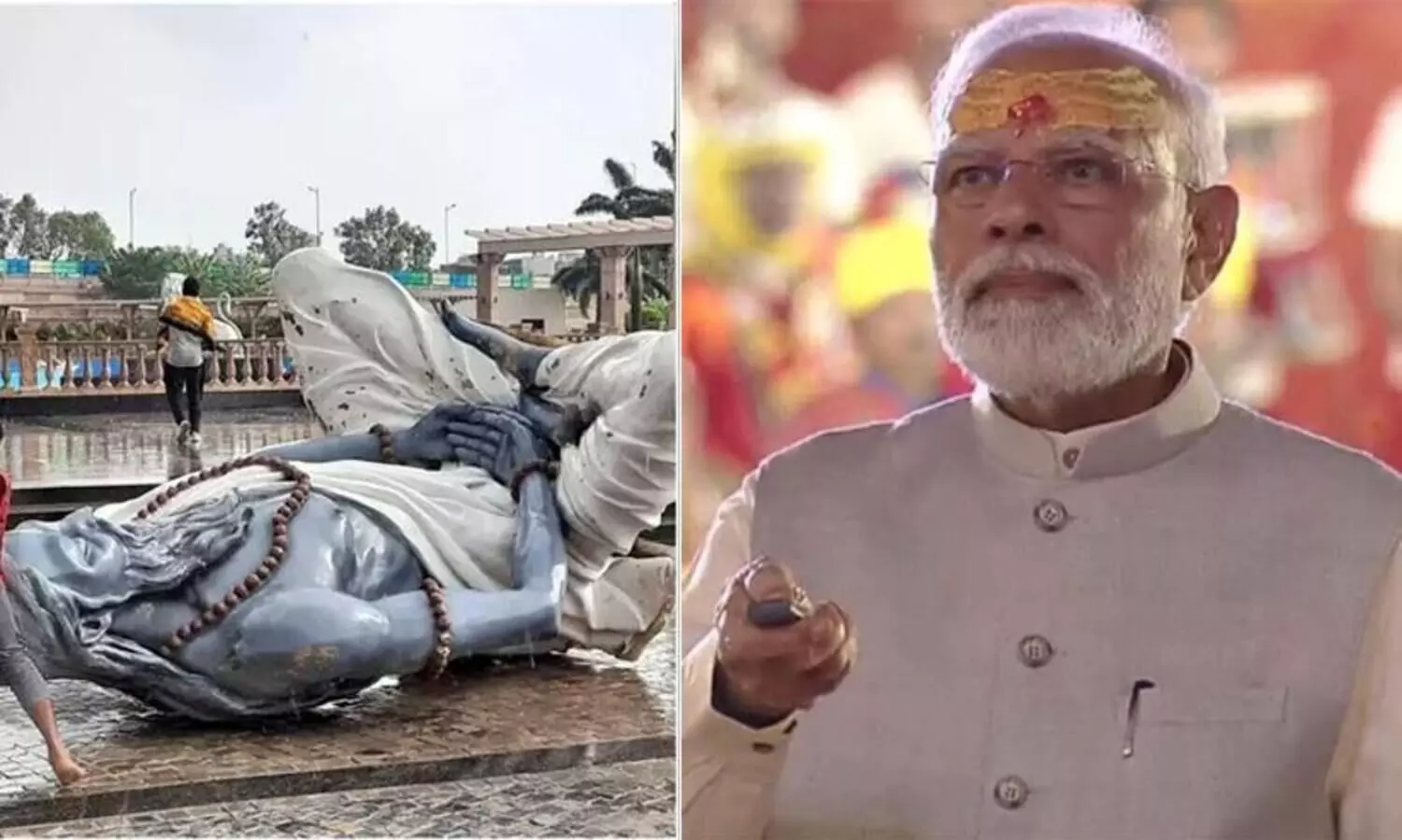 850 കോടി നിർമാണ ചിലവ്, മോദി ഉദ്ഘാടനം ചെയ്ത സപ്തർഷികളുടെ പ്രതിമകൾ കാറ്റിൽ തകർന്നു; അന്വേഷിക്കുമെന്ന് ലോകായുക്ത