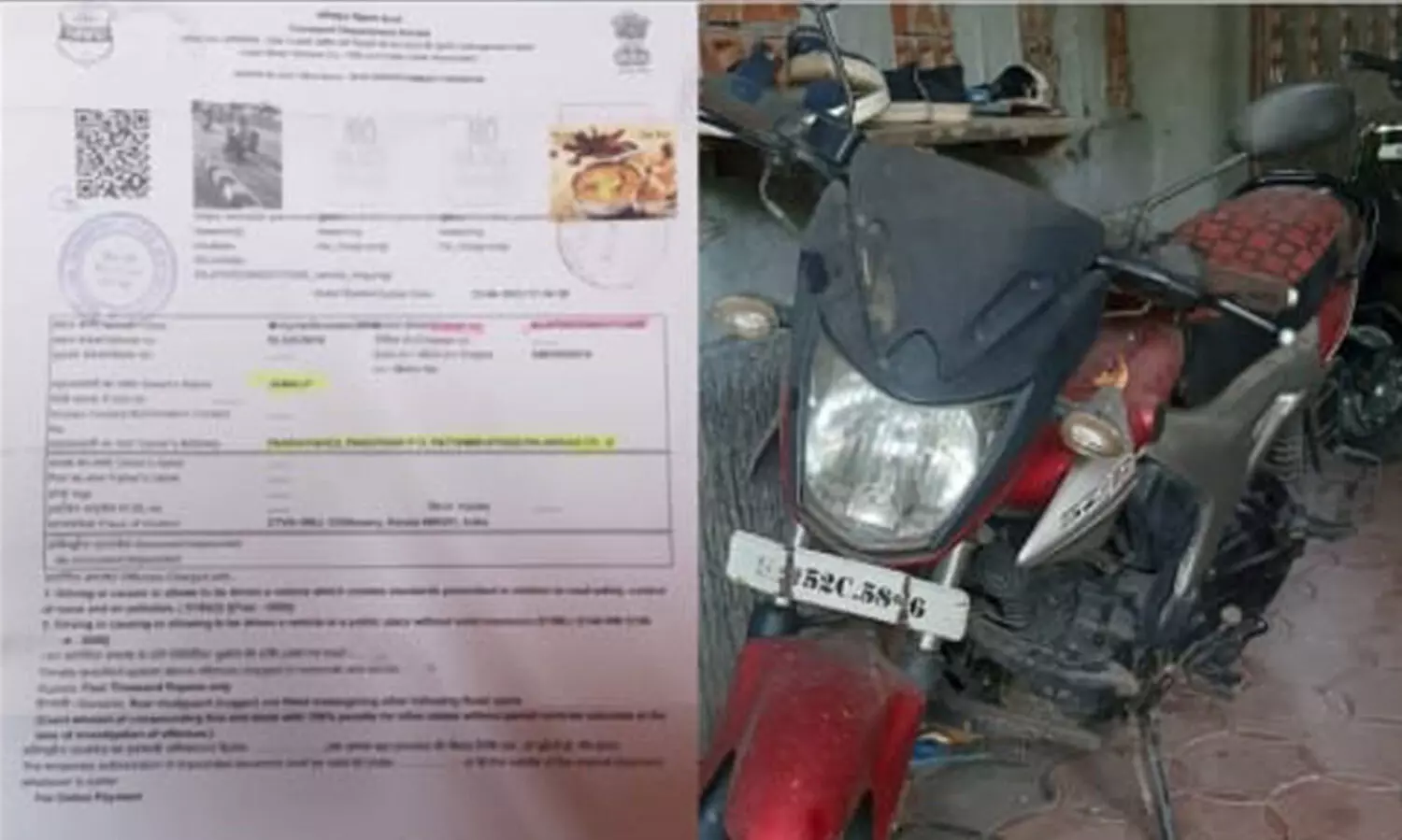 രണ്ട് വര്‍ഷമായി പുറത്തിറക്കാത്ത ബൈക്കിന് 4,000 രൂപ പിഴ