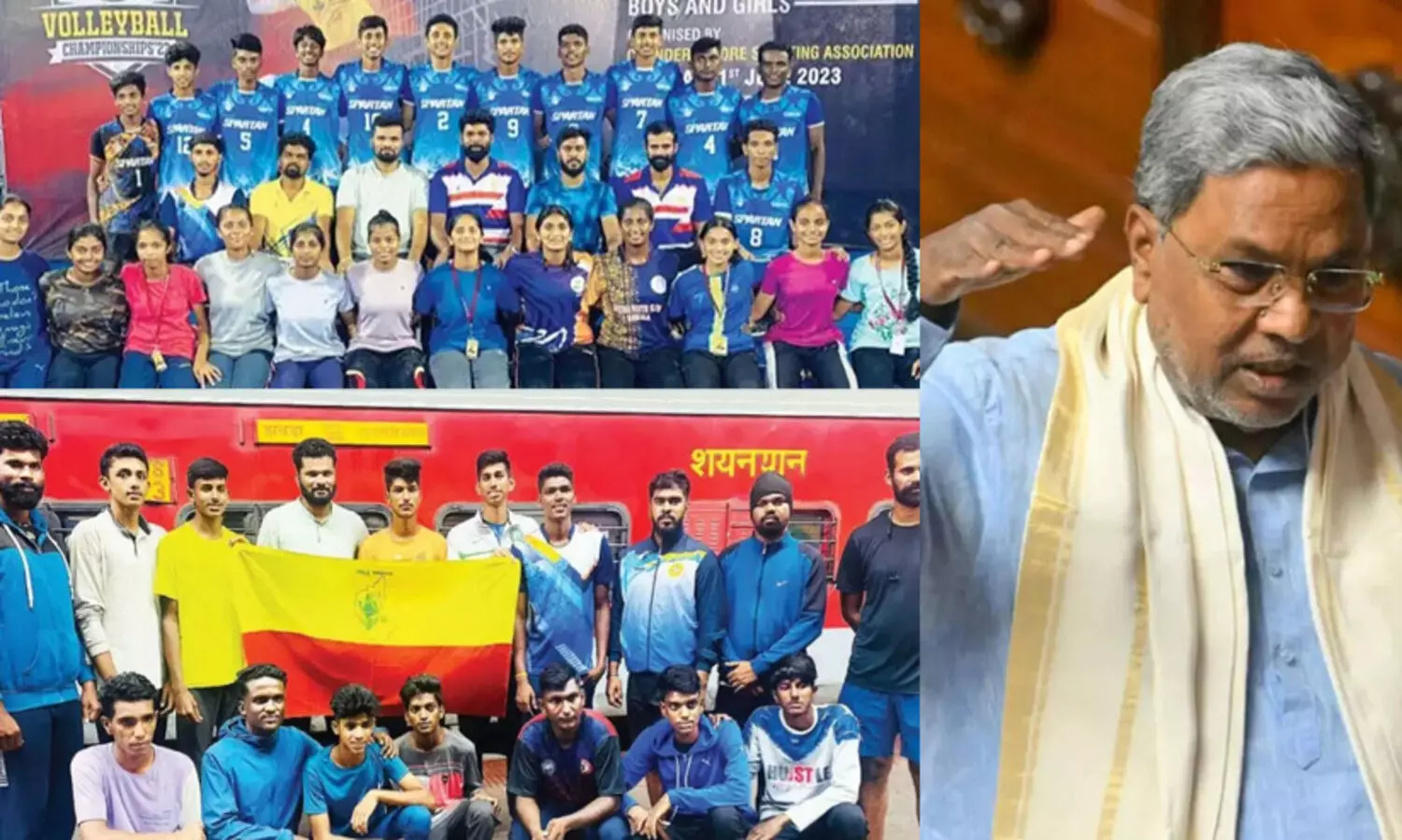 അപകടത്തിൽ പെട്ടത് ബുക്ക് ചെയ്ത ട്രെയിൻ; വോളിബാൾ താരങ്ങൾക്ക് വിമാനയാത്രയൊരുക്കി കർണാടക സർക്കാർ