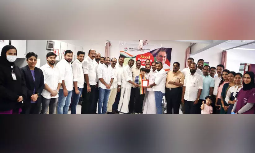 രാജീവ്‌ ഗാന്ധി അനുസ്മരണം: ഒ.ഐ.സി.സി രക്തദാനം നടത്തി