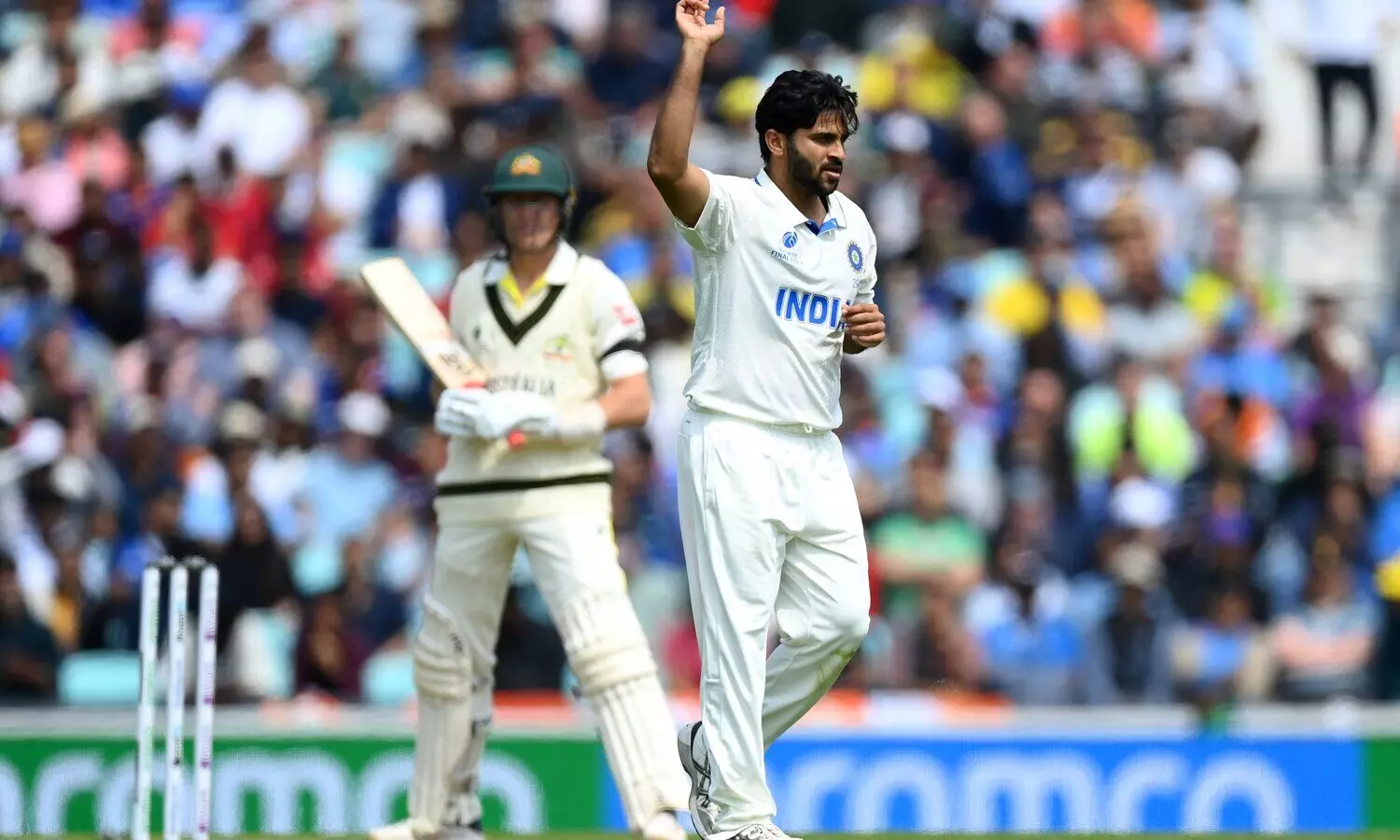 ലോകടെസ്റ്റ് ചാമ്പ്യൻഷിപ്പ് ഫൈനൽ: ട്രാ​വി​സ് ഹെ​ഡി​ന് സെ​ഞ്ച്വ​റി (146*), സ്റ്റീ​വ​ൻ സ്മി​ത്ത് 95*; ഓസീസ് - മൂന്നിന് 327