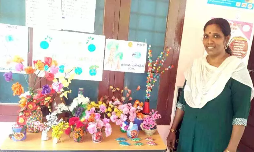 രേണുകാകുമാരിയുടെ കരവിരുതിൽ പാഴ്​വസ്തുക്കൾ കളിപ്പാട്ടങ്ങളാകും