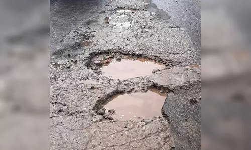 potholes on the road potholes on the road