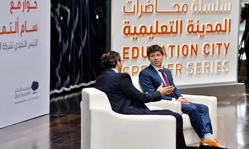 നി​ർ​മി​ത ബു​ദ്ധി​യു​ടെ സാ​ധ്യ​ത​ക​ളി​ലേ​ക്ക് വെ​ളി​ച്ചം വീ​ശി സാം ​ആ​ൾ​ട്ട്മാ​ൻ