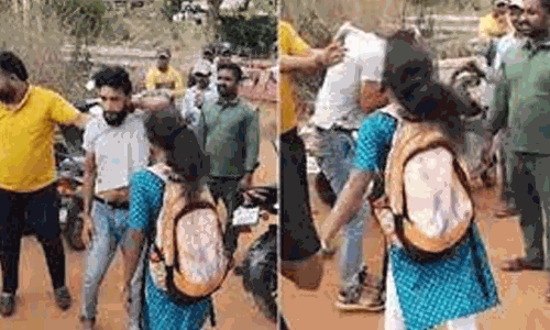 പിന്തുടർന്ന് ശല്യം ചെയ്ത യുവാവിനെ ചെരിപ്പ് കൊണ്ട് കൈകാര്യം ചെയ്ത് കോളജ് വിദ്യാർഥിനി