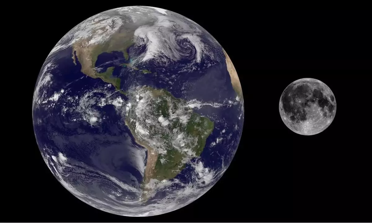 earth and the moon earth and the moon