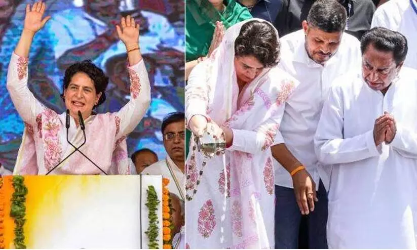 Madhya Pradesh elections Priyanka Gandhi kick-starts Congress’s campaign Madhya Pradesh elections Priyanka Gandhi kick-starts Congress’s campaign