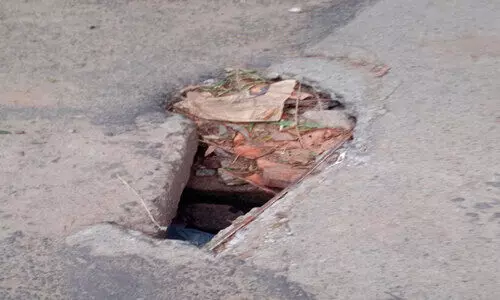 കല്ലാട്ടുമുക്ക്-കൊഞ്ചിറവിള റോഡിലെ സ്ലാബ് അപകടക്കെണി