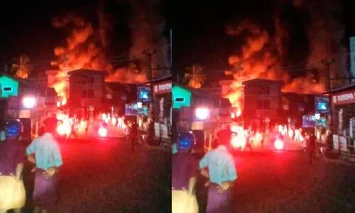 Fire broke out at Perampra Shop