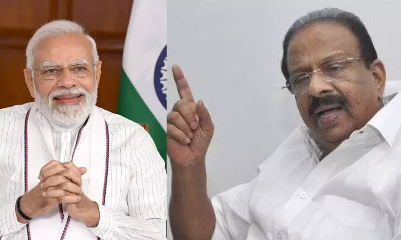 ‘ബി.ജെ.പി ഭരിക്കുന്ന സംസ്ഥാനങ്ങളിലെ ക്രൈസ്തവ പീഡനങ്ങള്‍ അവസാനിപ്പിക്കണം’; പ്രധാനമന്ത്രിക്ക് കത്ത് നൽകി കെ. സുധാകരന്‍