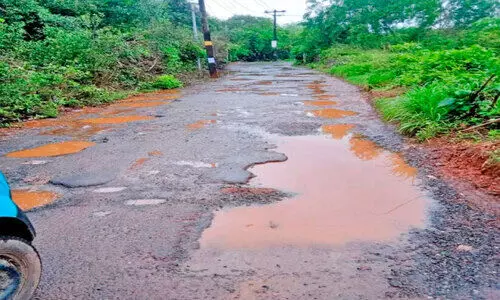 റോഡിൽ ചളിക്കുഴി; റോഡരികിൽ മാലിന്യം റോഡിൽ ചളിക്കുഴി; റോഡരികിൽ മാലിന്യം