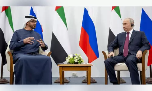 യു.എ.ഇ പ്രസിഡന്റ് പുടിനുമായി ചർച്ച നടത്തി യു.എ.ഇ പ്രസിഡന്റ് പുടിനുമായി ചർച്ച നടത്തി