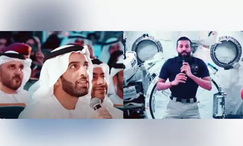 കോ​ള്‍ ഫ്രം ​സ്പേ​സ്; നി​യാ​ദി​യു​മാ​യി സം​വ​ദി​ച്ച്​ റാ​ക് കി​രീ​ടാ​വ​കാ​ശി