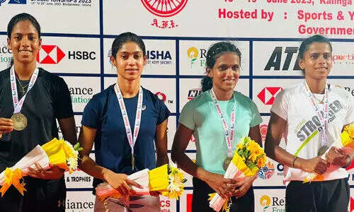 ദേ​ശീ​യ ഇ​ന്റ​ർ സ്റ്റേ​റ്റ് സീ​നി​യ​ർ അ​ത്‍ല​റ്റി​ക് മീ​റ്റ്:   വ​നി​ത റി​ലേ​യി​ൽ കേ​ര​ള​ത്തി​ന് സ്വ​ർ​ണം;   അ​ബ്ദു​ല്ല, എ​ൽ​ദോ​സ് ഏ​ഷ്യ​ൻ ഗെ​യിം​സി​ന്