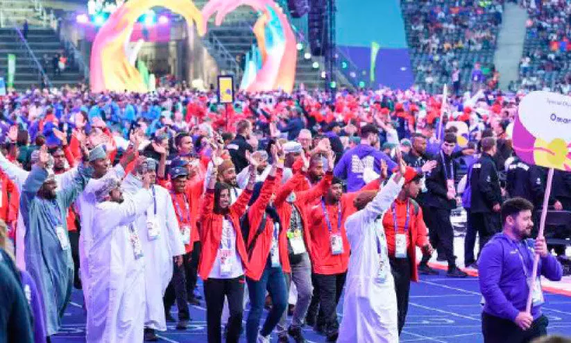 സ്‌​പെ​ഷ​ൽ ഒ​ളി​മ്പി​ക്‌​സ് വേ​ൾ​ഡ് സ​മ്മ​ർ ഗെ​യിം​സ്​ ഉ​ദ്​​ഘാ​ട​ന ച​ട​ങ്ങി​ൽ പ​ങ്കാ​ളി​ക​ളാ​യി ഒ​മാ​നും