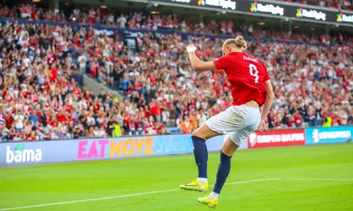 യൂ​റോ യോ​ഗ്യ​ത: ഡ​ബ്ൾ ഹാ​ല​ൻ​ഡ്, നോ​ർ​വേ​ക്ക് ജ​യം