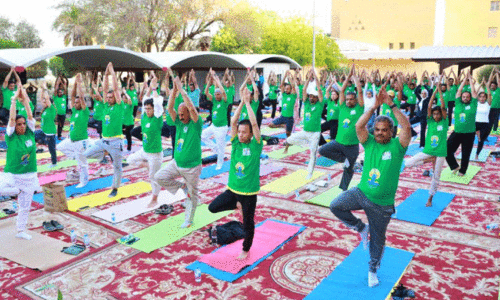 കു​വൈ​ത്ത് ഇ​ന്ത്യ​ൻ എം​ബ​സി യോ​ഗ ദി​നാ​ച​ര​ണം സം​ഘ​ടി​പ്പി​ച്ചു