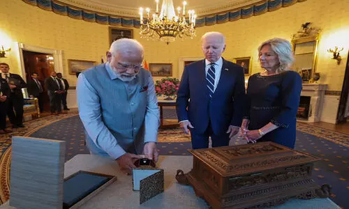 വൈറ്റ് ഹൗസിലെ വിരുന്നിൽ മോദിക്കായി ചെ​റു​ധാ​ന്യ​ങ്ങ​ൾ മു​ത​ൽ കൂ​ൺ വി​ഭ​വ​ങ്ങ​ൾ വ​രെ