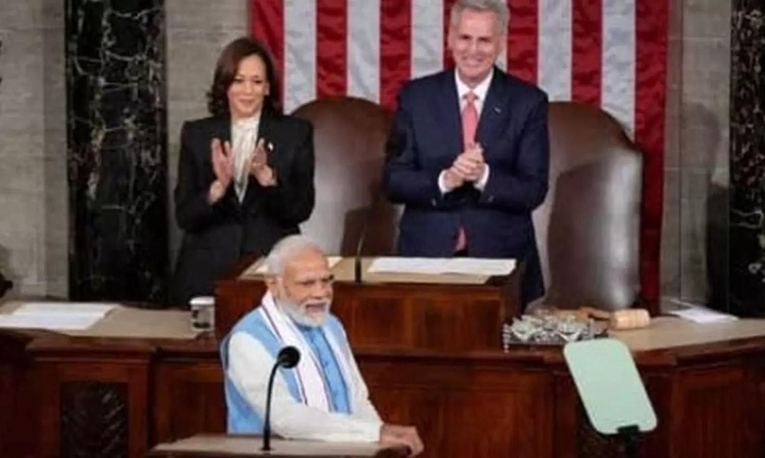 ‘ഒരു പെൺകുട്ടിയിൽ അന്വേഷണം...’; യു.എസ് കോൺഗ്രസിൽ പ്രസംഗിക്കുന്നതിനിടെ മോദിക്ക് നാക്കുപിഴ; പരിഹസിച്ച് കോൺഗ്രസ്