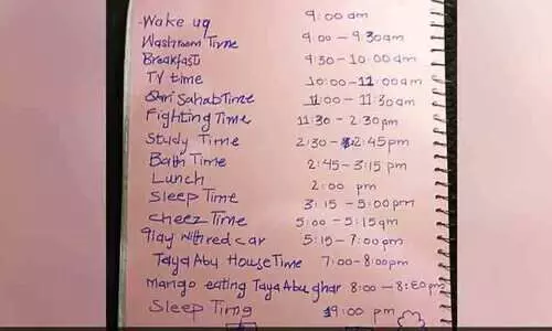 6 year olds timetable leaves internet in splits