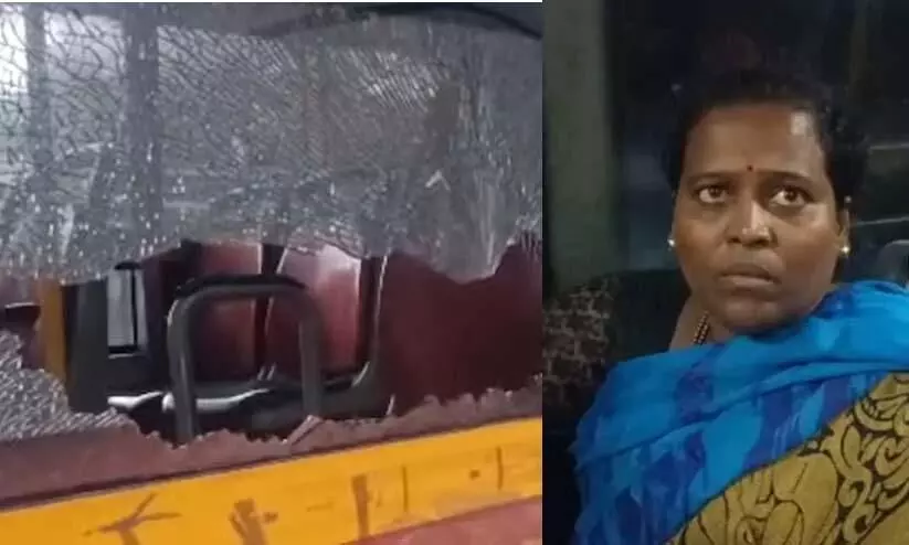 Karnataka Woman fined for throwing stones as bus