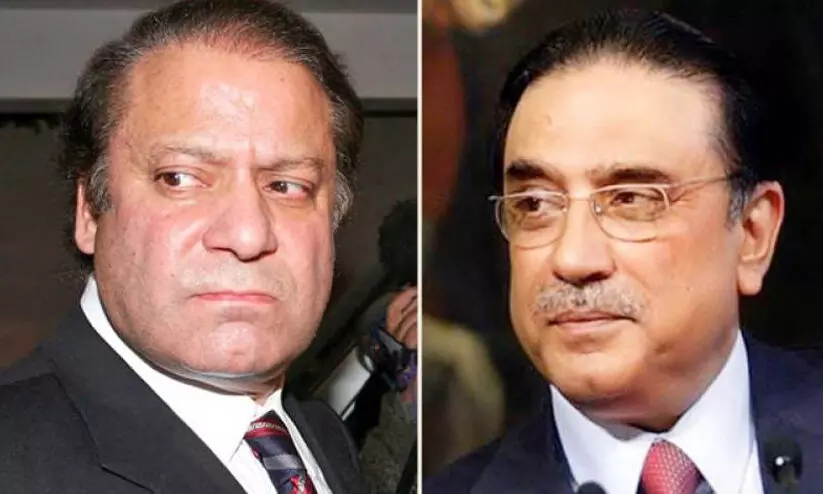 പൊ​തു തെ​ര​ഞ്ഞെ​ടു​പ്പ്: ന​വാ​സ് ശ​രീ​ഫും സ​ർ​ദാ​രി​യും കൂ​ടി​ക്കാ​ഴ്ച ന​ട​ത്തി