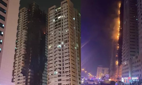 അജ്മാനിൽ ബഹുനില താമസ കെട്ടിടത്തിൽ തീപിടിത്തം