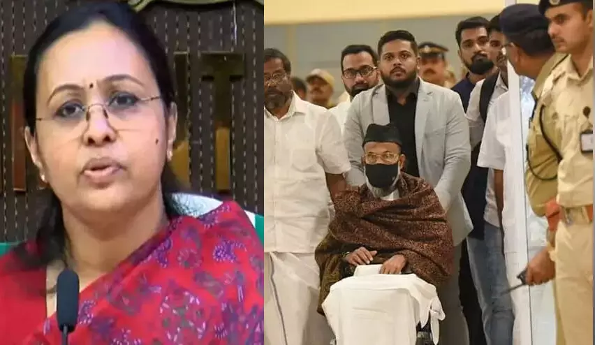 മന്ത്രി വീണ ജോർജിനെ കണ്ടപ്പോൾ മഅദ്നി കേരളത്തിൽ ഉണ്ടോയെന്നായിരുന്നു പ്രതികരണമെന്ന് പി.ഡി.പി; ഇത് വേദനിപ്പിച്ചു മന്ത്രി വീണ ജോർജിനെ കണ്ടപ്പോൾ മഅദ്നി കേരളത്തിൽ ഉണ്ടോയെന്നായിരുന്നു പ്രതികരണമെന്ന് പി.ഡി.പി; ഇത് വേദനിപ്പിച്ചു