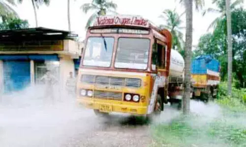 ടാങ്കർ ലോറിയിൽനിന്ന് നൈട്രജൻ ചോർന്നത് ആശങ്കയുയർത്തി