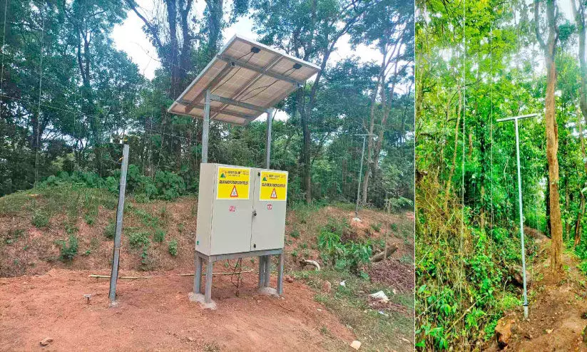 വ​ന്യ​മൃ​ഗശ​ല്യ പ്ര​തി​രോ​ധം; മാ​ന​ന്ത​വാ​ടി​യി​ല്‍ ആ​ദ്യ സൗ​രോ​ർ​ജ തൂ​ക്കു​വേ​ലി യാ​ഥാ​ർ​ഥ്യ​മാ​യി