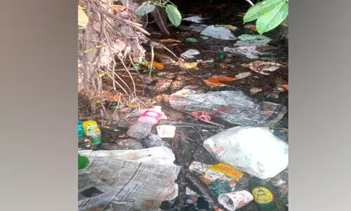 ഓടയിൽ മാലിന്യം അടിഞ്ഞ്​ ദുർഗന്ധം