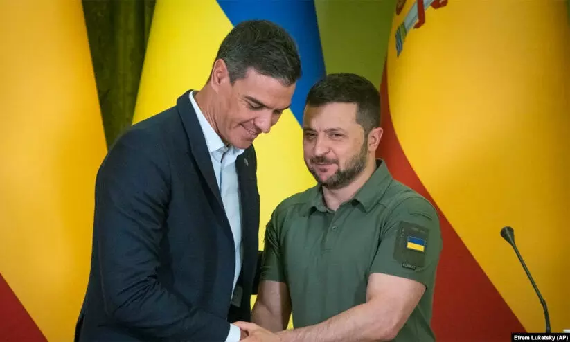 സ്​​പെ​യി​ൻ പ്ര​ധാ​ന​മ​ന്ത്രി യു​ക്രെ​യ്നി​ൽ