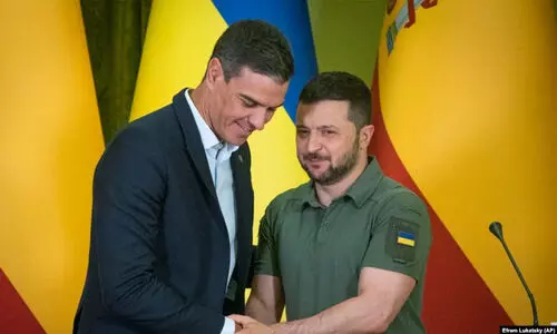 സ്​​പെ​യി​ൻ പ്ര​ധാ​ന​മ​ന്ത്രി യു​ക്രെ​യ്നി​ൽ