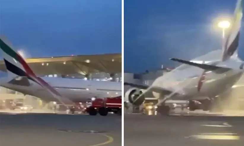 പു​ക: എ​മി​റേ​റ്റ്​​സ്​ വി​മാ​നം തി​രി​ച്ചി​റ​ക്കി