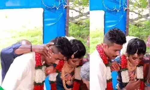 വധൂവരന്മാരുടെ തല കൂട്ടിമുട്ടിച്ച സംഭവം; കേസെടുത്ത്​ പൊലീസ്​