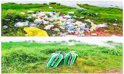 പക്ഷിസ​ങ്കേതമായ ചങ്ങരത്തും മാലിന്യം തള്ളുന്നു