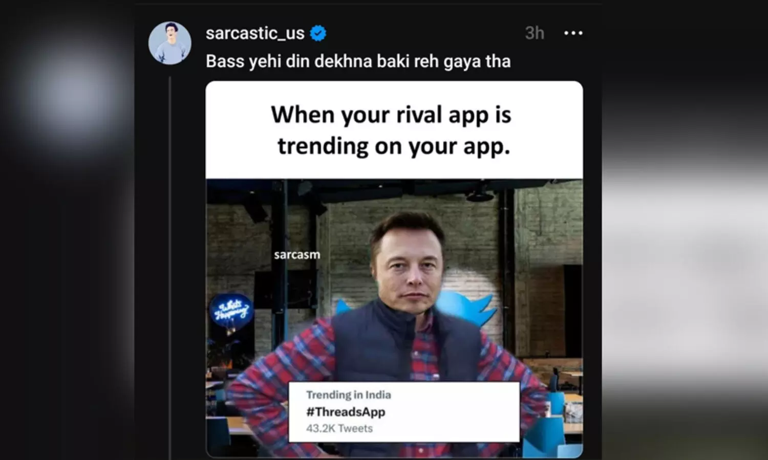 ട്വിറ്ററിൽ ട്രെൻഡിങ്ങായി ‘ത്രെഡ്സ്’; രസകരമായ ട്രോളുകളുമായി നെറ്റിസൺസ്