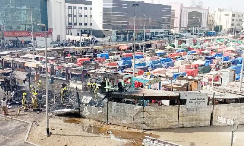 അൽഖൂസിലെ കമ്യൂണിറ്റി മാർക്കറ്റിൽ തീപിടിത്തം അൽഖൂസിലെ കമ്യൂണിറ്റി മാർക്കറ്റിൽ തീപിടിത്തം