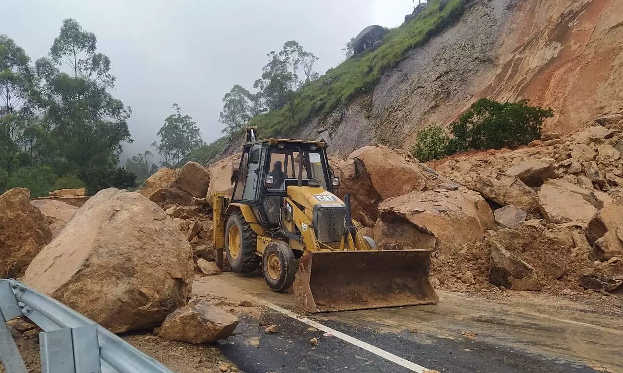 Landslide on Munnar Gap Road