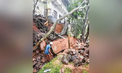 ചെമ്മാണിയോട് മതിലും കിണറും ഇടിഞ്ഞുവീണു