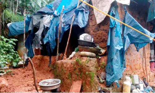 collapsed in the rain