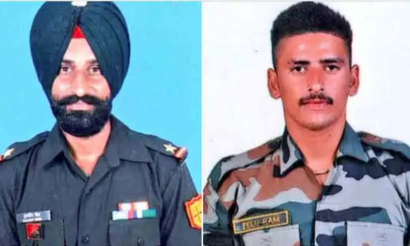 മിന്നൽ പ്രളയത്തിൽ കാണാതായ രണ്ട്  സൈനികരുടെയും മൃതദേഹങ്ങൾ കണ്ടെത്തി