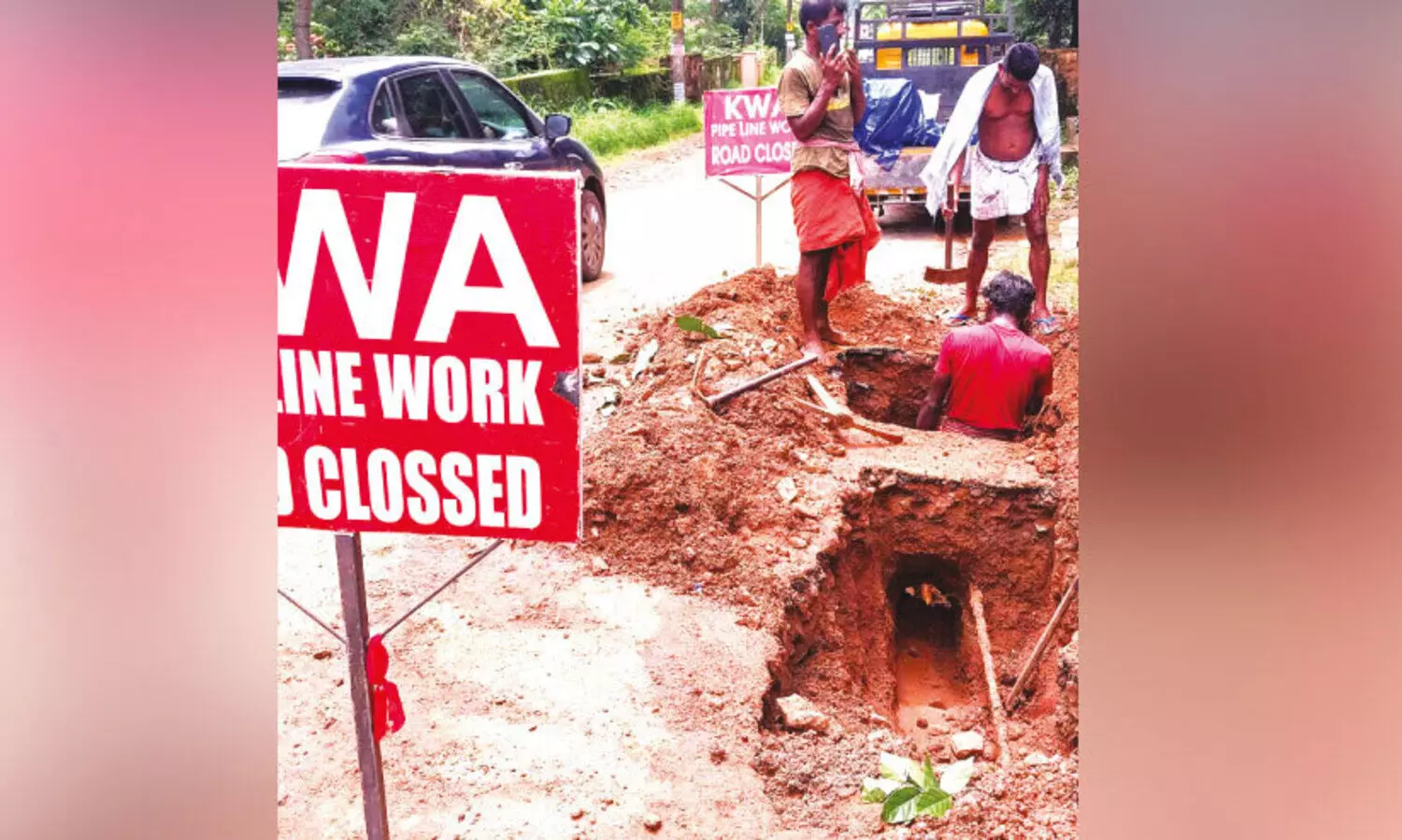 പൊ​ട്ടി​യ പൈ​പ്പ് ലൈ​ൻ ന​ന്നാ​ക്കാ​ൻ ചെ​ല​വാ​യ​ത് 1.30 കോ​ടി