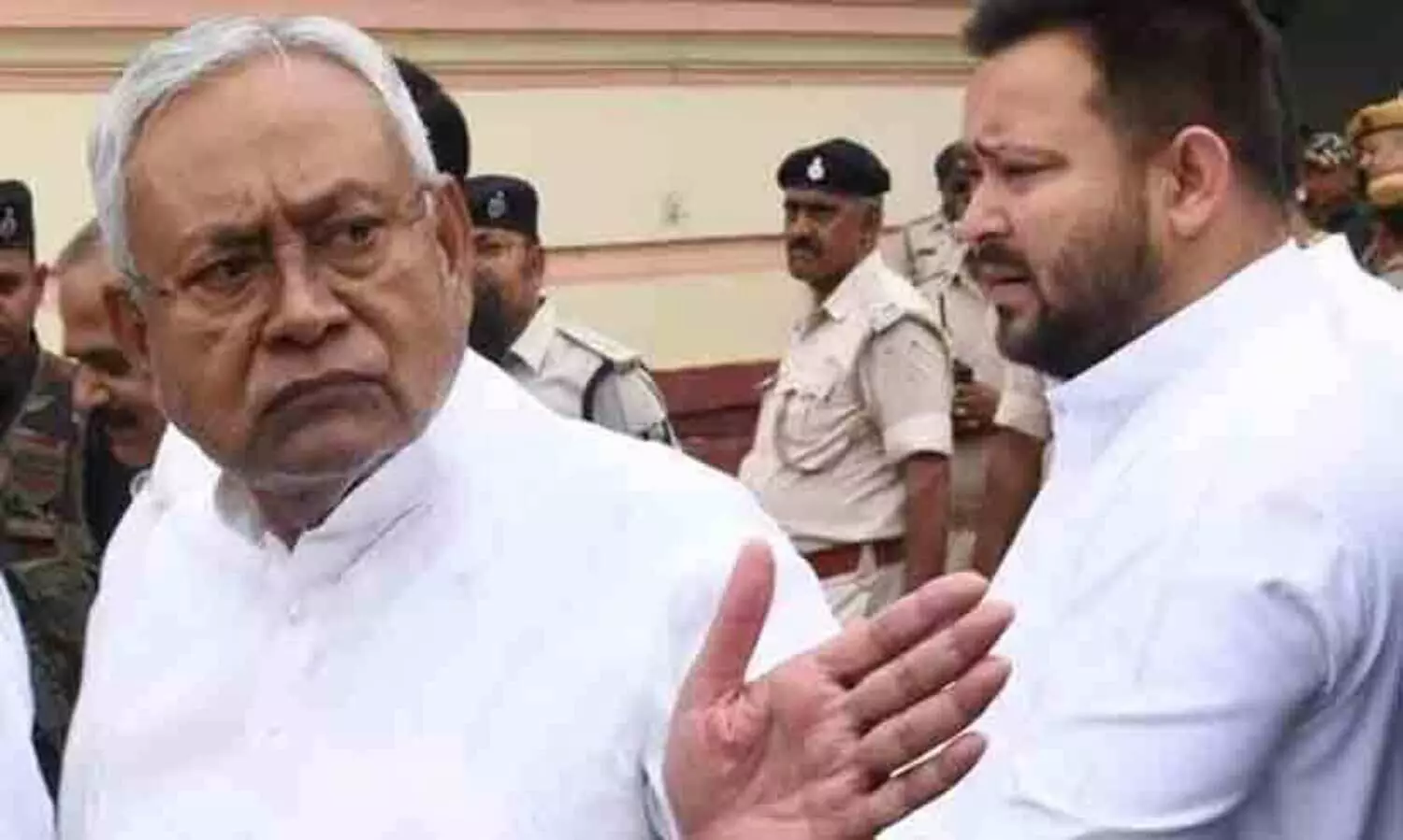 Nitish Kumar with  Tejashwi Yadav