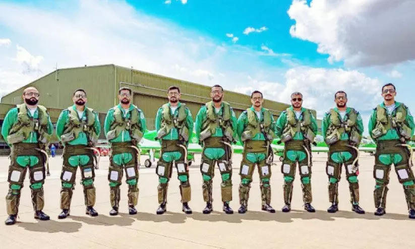 ഏറ്റവും വലിയ സൈനിക വ്യോമാഭ്യാസത്തിൽ ‘സൗദി ഫാൽക്കൺസും’