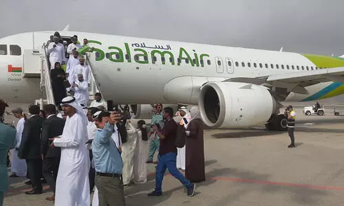 സലാം എയറിന്‍റെ ആദ്യ വിമാനം ഫുജൈറയില്‍നിന്ന് പറന്നുയര്‍ന്നു